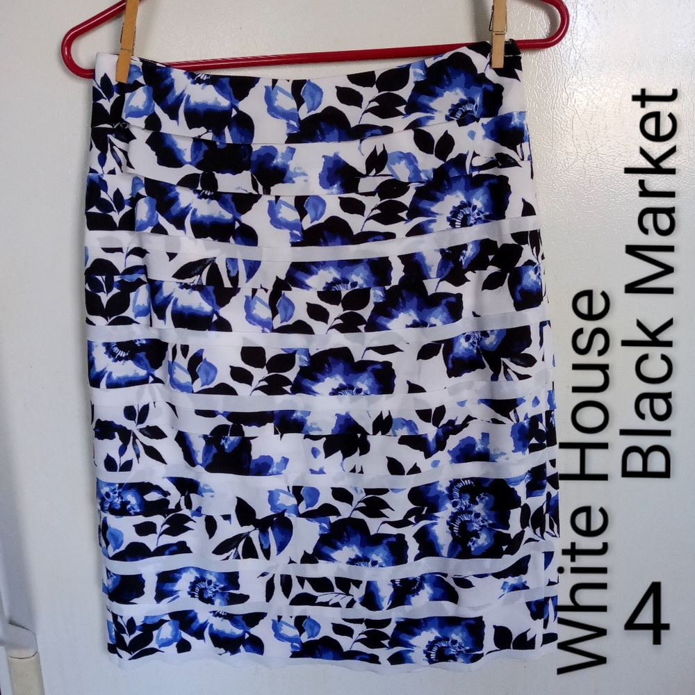 WHBM White House Black Market size 4 Layered Ruffle Skirt